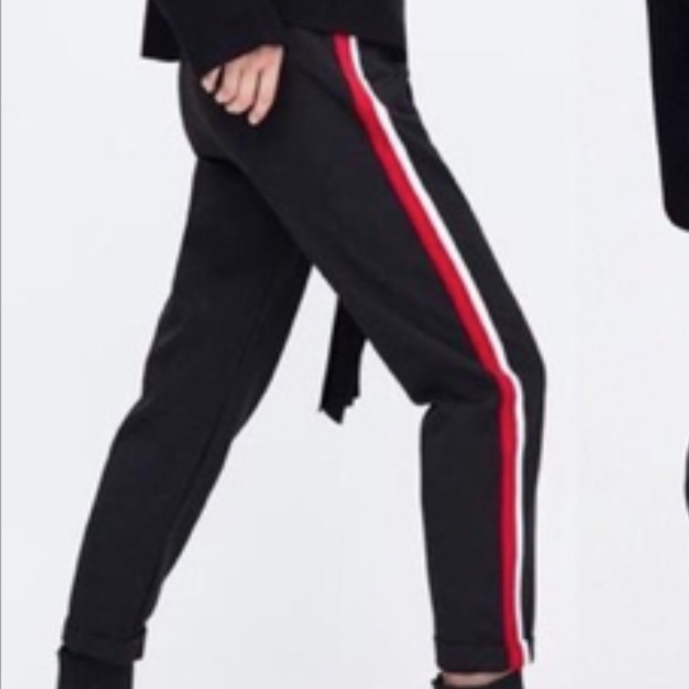 Straight Leg, Ankle Length Black Trouser